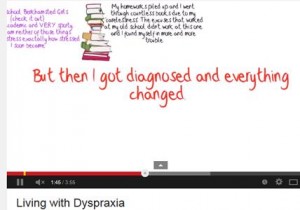 Living with dyspraxia film