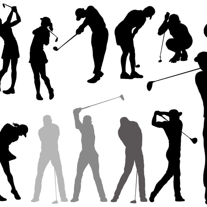 golf-players-silhouettes